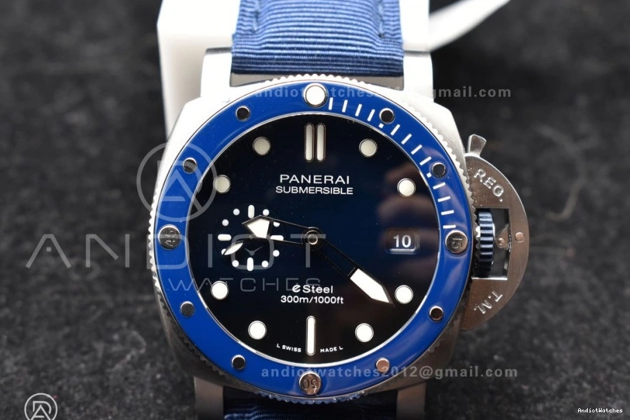 P Edition Dial 1:1 Best Strap PAM1289 Blue 994 Nylon Supportive VSF on Blue 0921